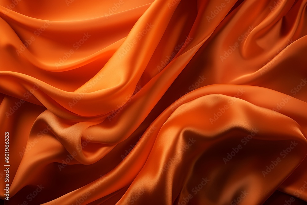 Obraz premium orange silk background from generative ai
