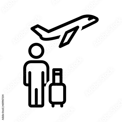 Black line icon for Flyer