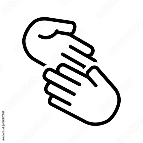 Black line icon for Join us