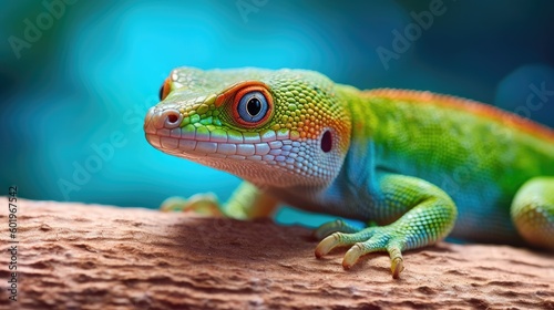 Gold Dust Day Gecko. Generative AI