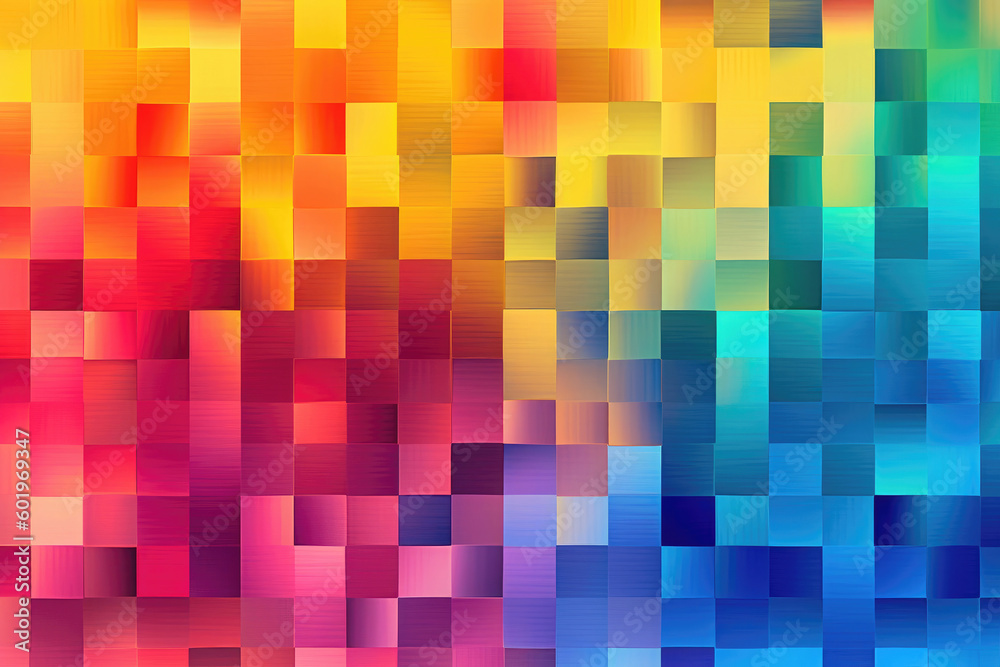 Multicolored Gradient Abstract Fine Art Grid. Generative Ai