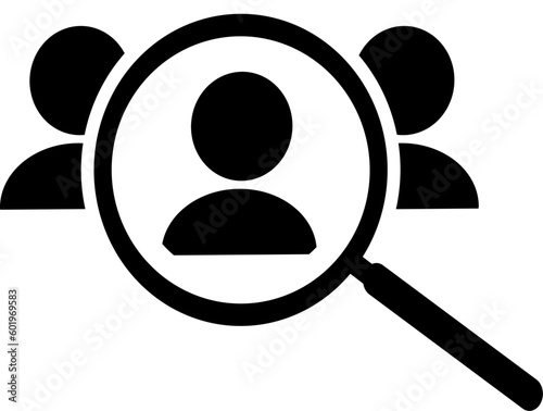 Headhunting icon. Recruitment logo template, find job vector icon. Replaceable vector design. Vector illustration.