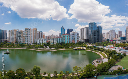 Aerial view of Hanoi skyline cityscape at Belt Road No.3  Thanh Xuan district