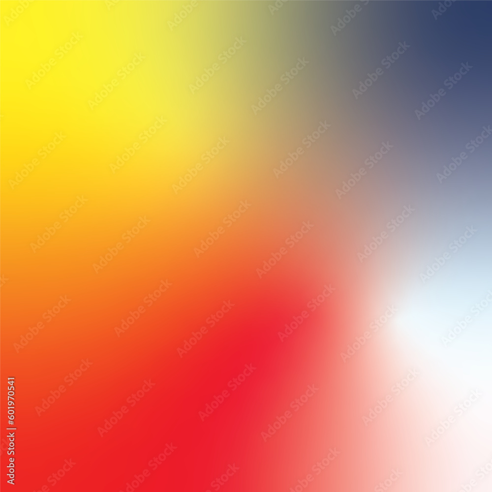 Yellow, orange, red, dark purple and white gradient smooth background