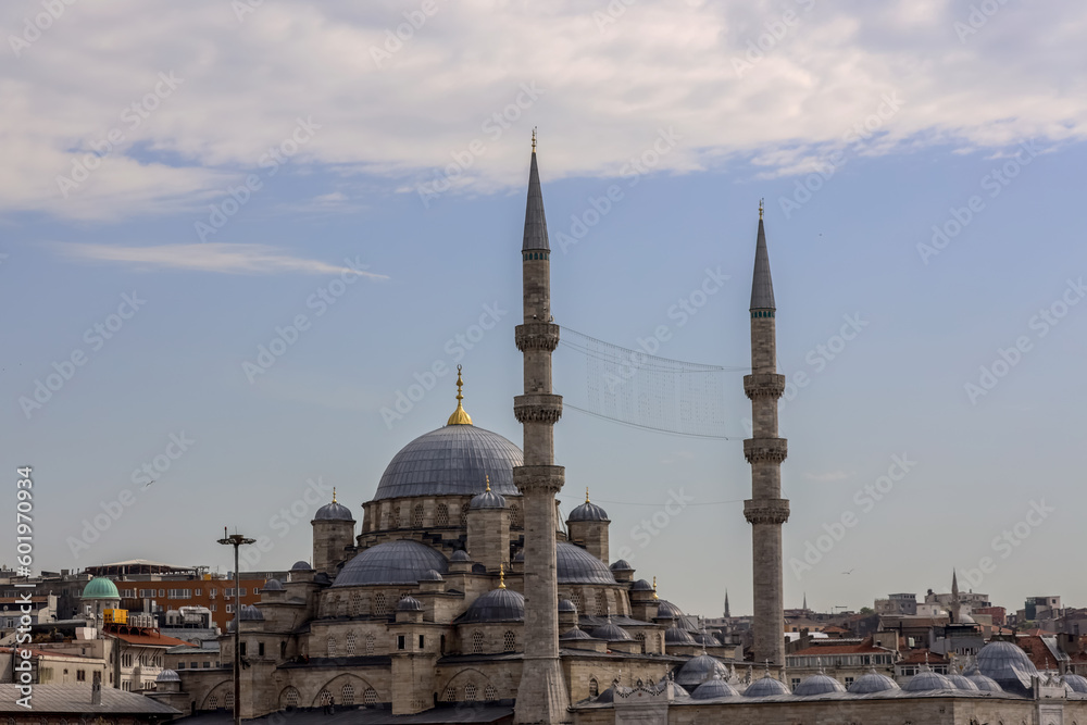 17-04-2023 Istanbul-Turkey: Eminonu Yeni Mosque in Istanbul City