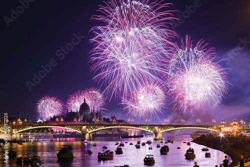 Photography Fireworks over the city