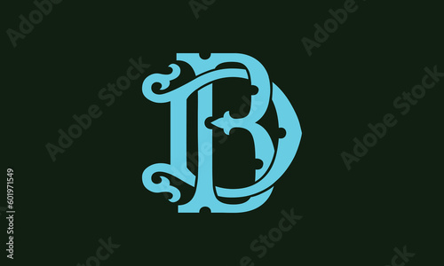 BD abstract monogram letter mark vector logo template