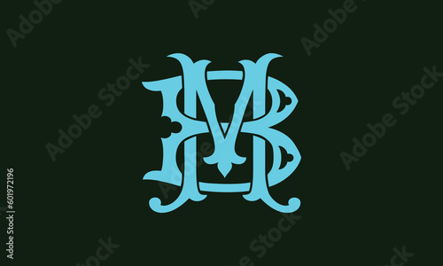 BM abstract monogram letter mark vector logo template