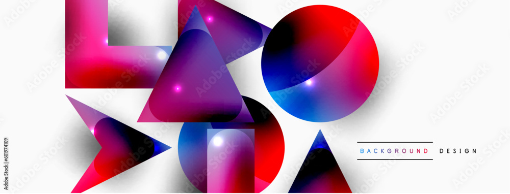 Minimal geometric abstract background. Primitive shapes composition backdrop. Trendy techno business template for wallpaper, banner, background or landing Minimal geometric abstract background. Primitive shapes composition backdrop. Trendy techno business template for wallpaper, banner, background or landing