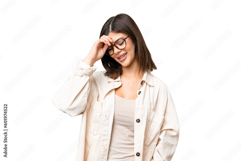 Young Russian woman over isolated chroma key background laughing Young Russian woman over isolated chroma key background laughing