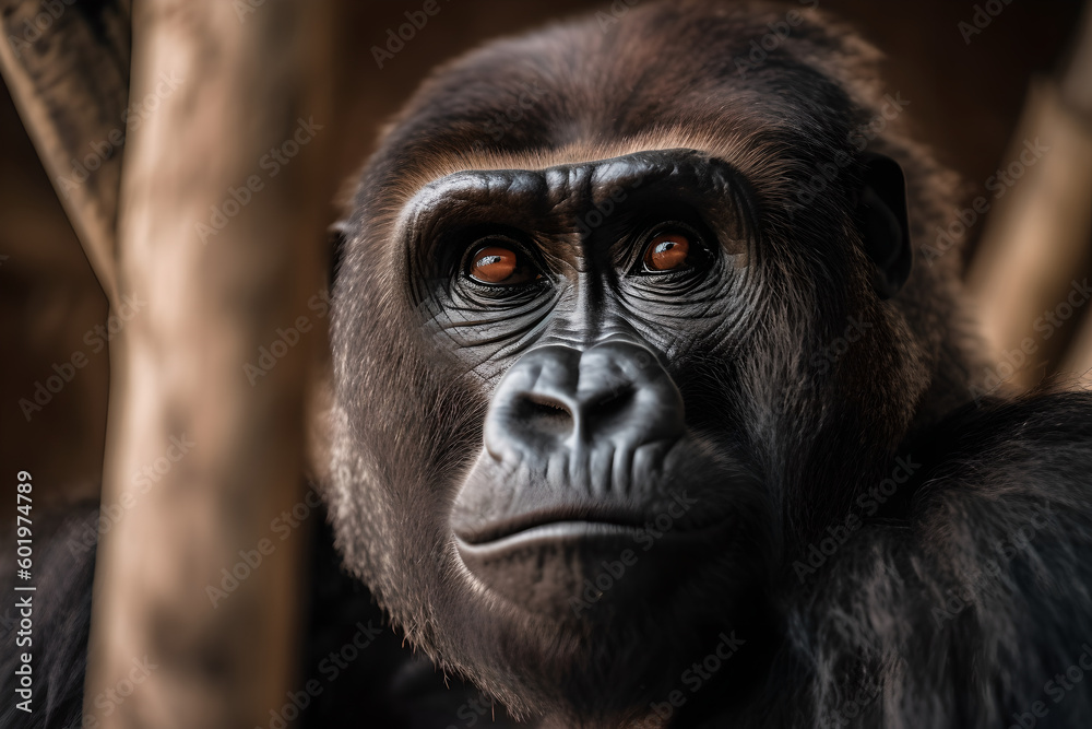 Dominant Gorilla in the Rainforest - Captured by Generative AI
