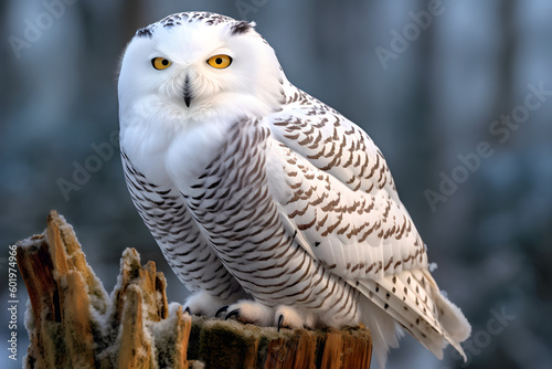 Majestic Snowy Owl in Flight - Captured by Generative AI
