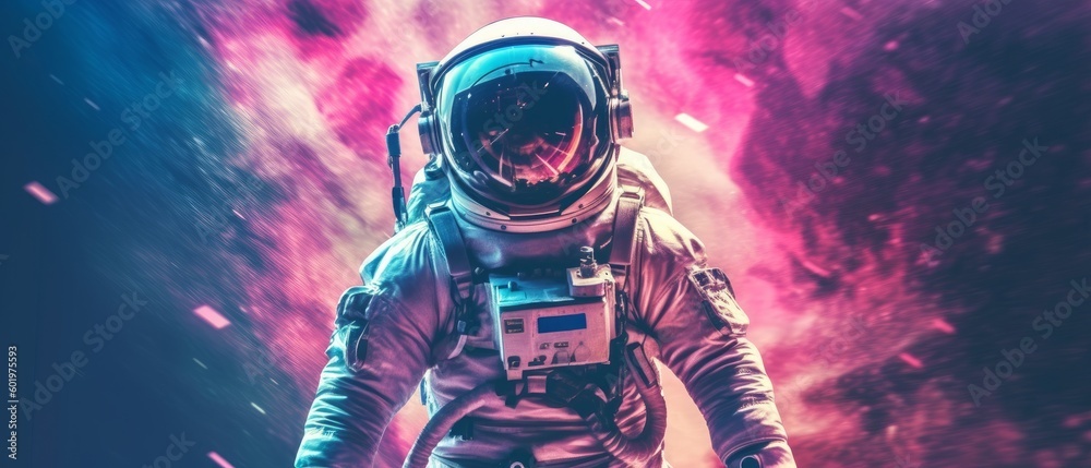 Astronaut in space suit, Astronaut in outer space. Generative AI Astronaut in space suit, Astronaut in outer space. Generative AI
