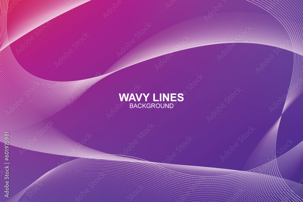 Abstract wavy lines on gradient background Abstract wavy lines on gradient background