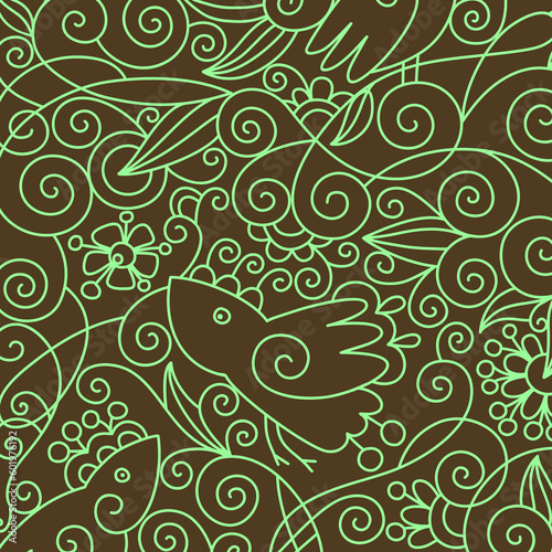 Fotografie vintage background with classic floral ornament