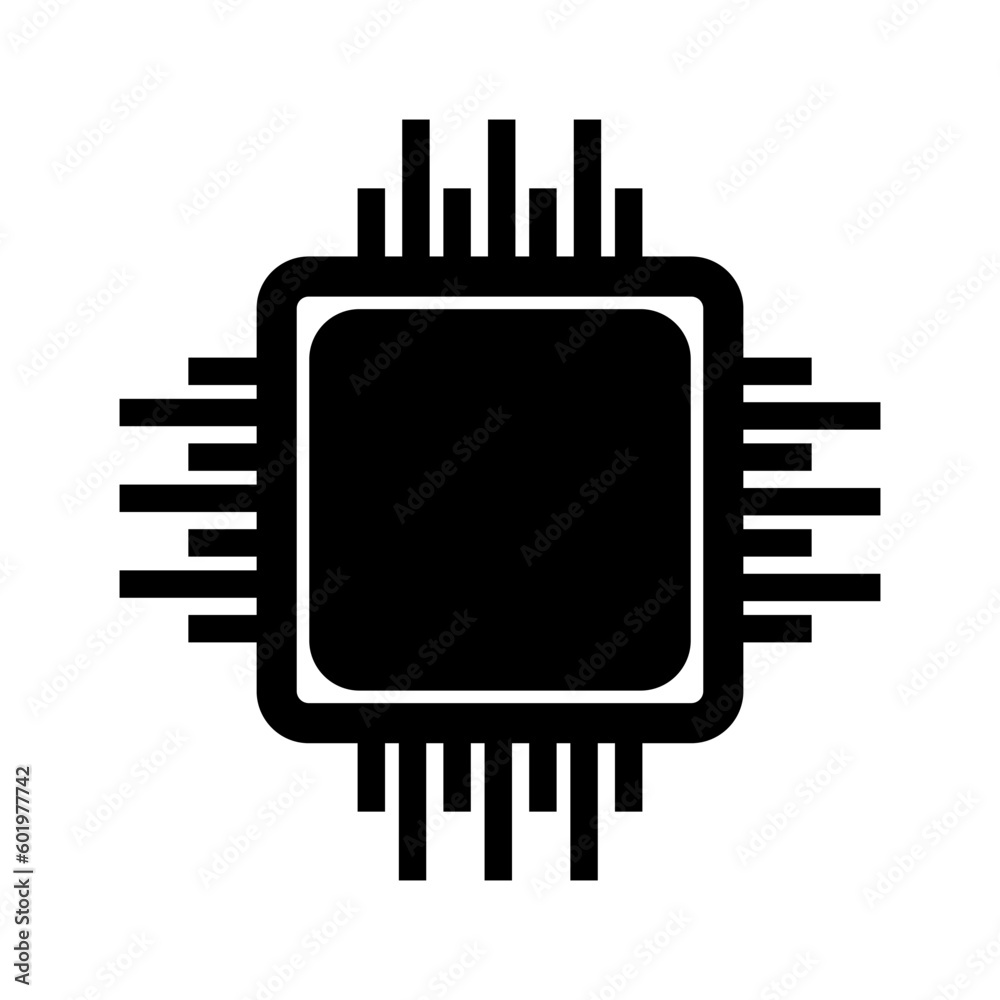 Chip icon. Modern chip pictogram. Trendy symbol for mobile apps and website design. Vector illustration isolated on white background. Chip icon. Modern chip pictogram. Trendy symbol for mobile apps and website design. Vector illustration isolated on white background.