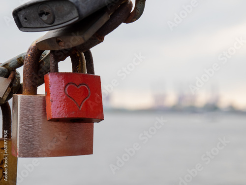 Locks in the habour of hamburg