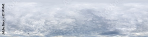 Papier peint Dramatic overcast sky panorama with dark gloomy rainy clouds
