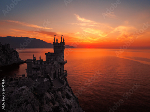 Swallow nest castle at the sunrise