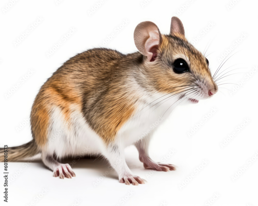 photo of kangaroo rat isolated on white background. Generative AI photo of kangaroo rat isolated on white background. Generative AI