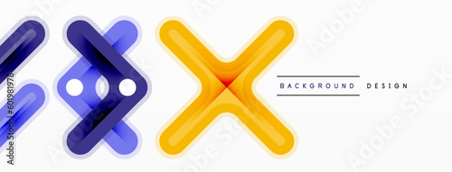 Minimal geometric background cross line. Design for wallpaper, banner, background, landing page, wall art, invitation, prints, posters