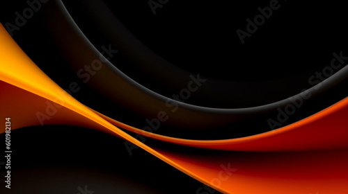 abstract dark background with orange linie