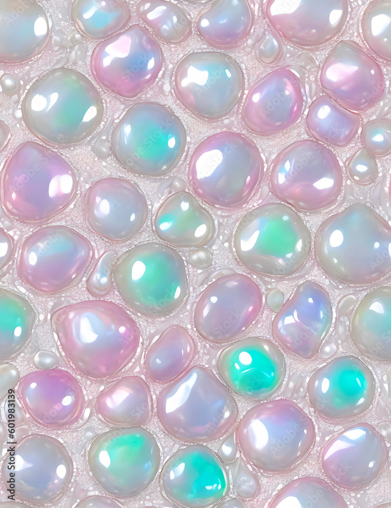 delicate background of mother-of-pearl dots or beads, generative AI