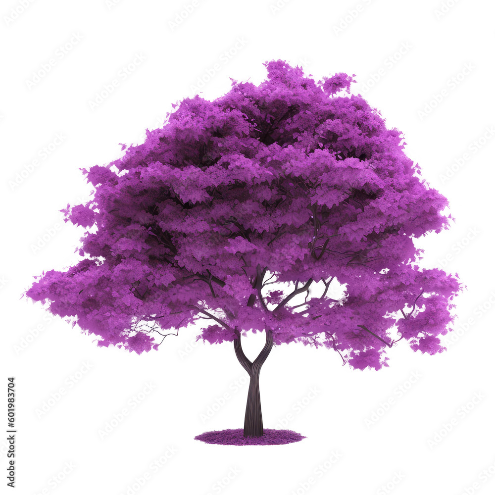 Fototapeta premium violet tree isolated on white