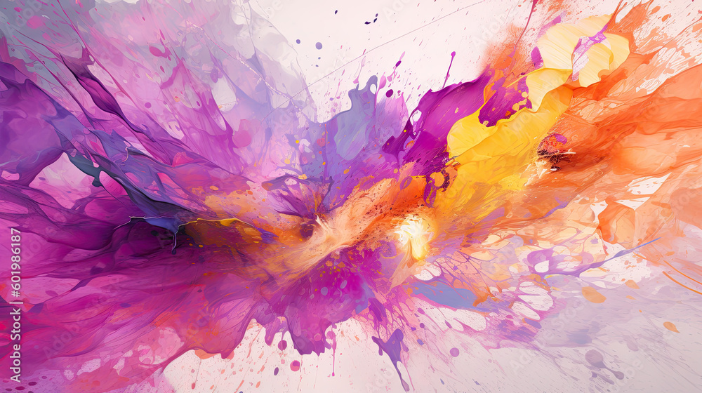 Color Explosion: A Dynamic Abstract Painting