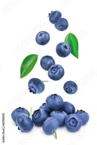 fresh blueberry isolated on white background closeup with full depth of field