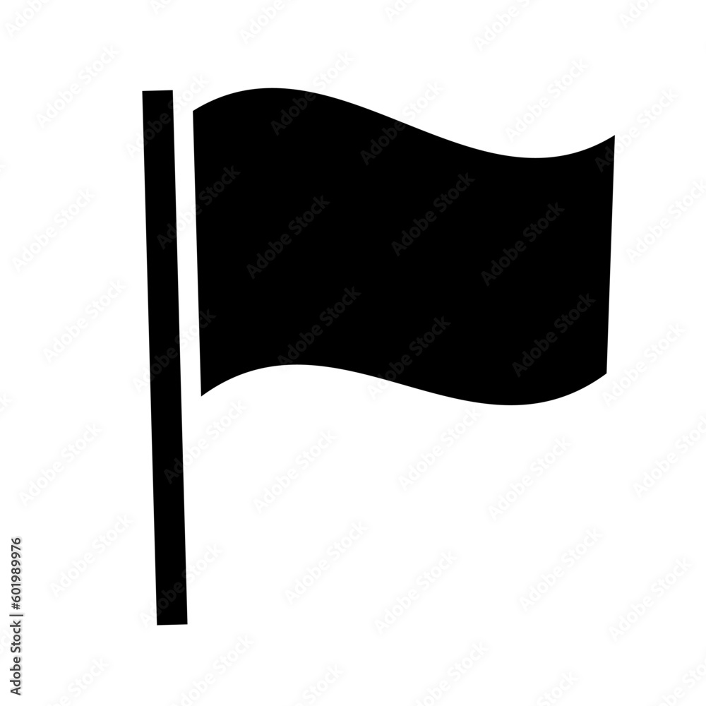Fluttering flag silhouette icon. Marker. Vector. Fluttering flag silhouette icon. Marker. Vector.