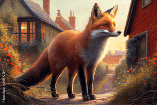 A fox  generative ai illustration capturing its beauty and natural elegance