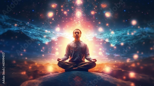 Man in meditation © vladzelinski