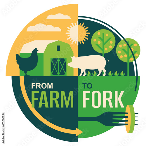 Farm-to-fork - slogan for locally grown food