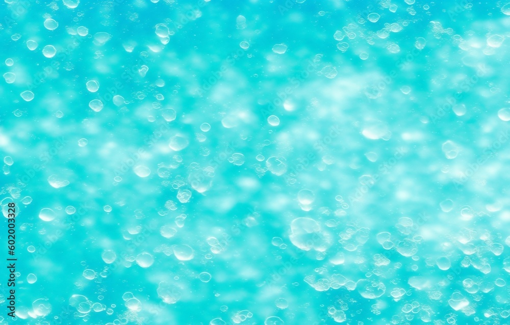 Small air bubbles in the water. Underwater background. Aquamarine bubbles (Generative AI)