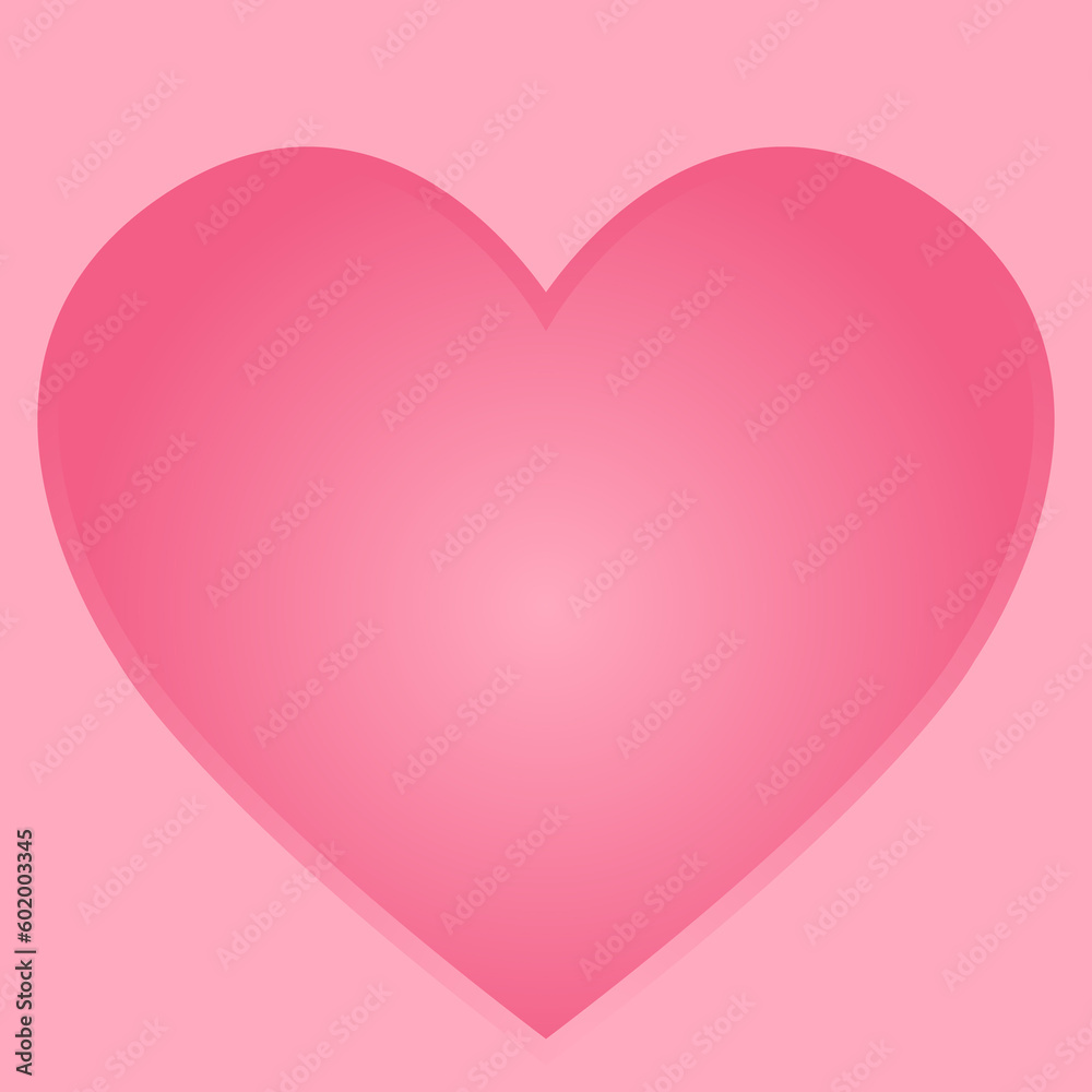 Abstract vector pink background with a heart shape