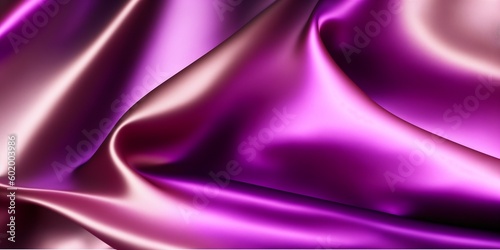 silk satin.elegant background with space for design. Creases in fabric. Shiny  soft  smooth. Wide banner. Panoramic. Template  Generative AI  