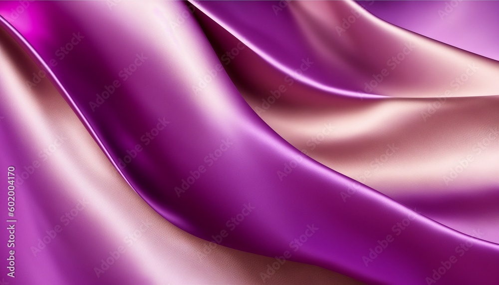 Obraz premium silk satin.elegant background with space for design. Creases in fabric. Shiny, soft, smooth. Wide banner. Panoramic. Template (Generative AI)