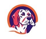A dog head illustration graphic design, generative ai