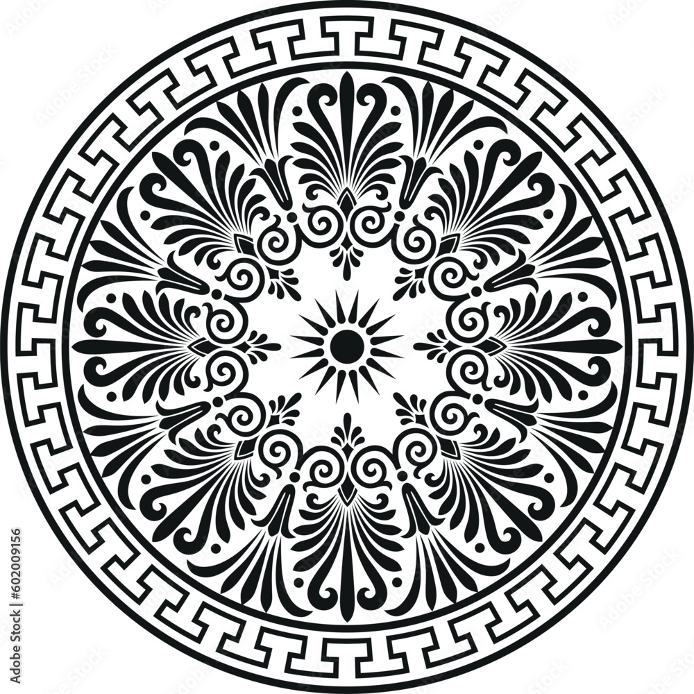 Black and white mandala vector illustration