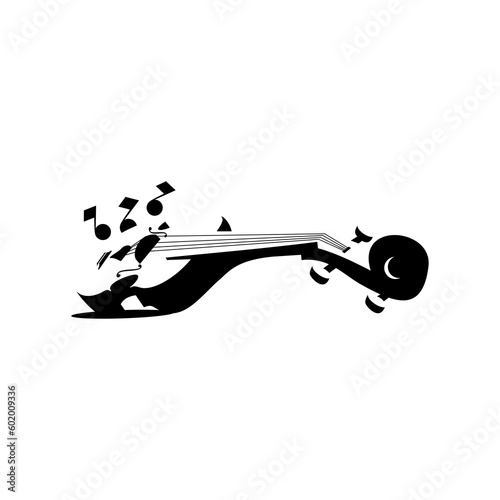 violin musical instrument silhouette vector