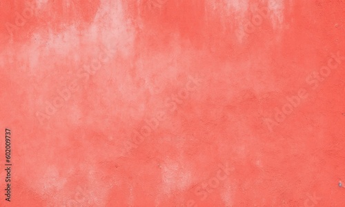 Coral orange red abstract grunge texture background for design. Painted old damaged rough wall surface. Close-up (Generative AI)