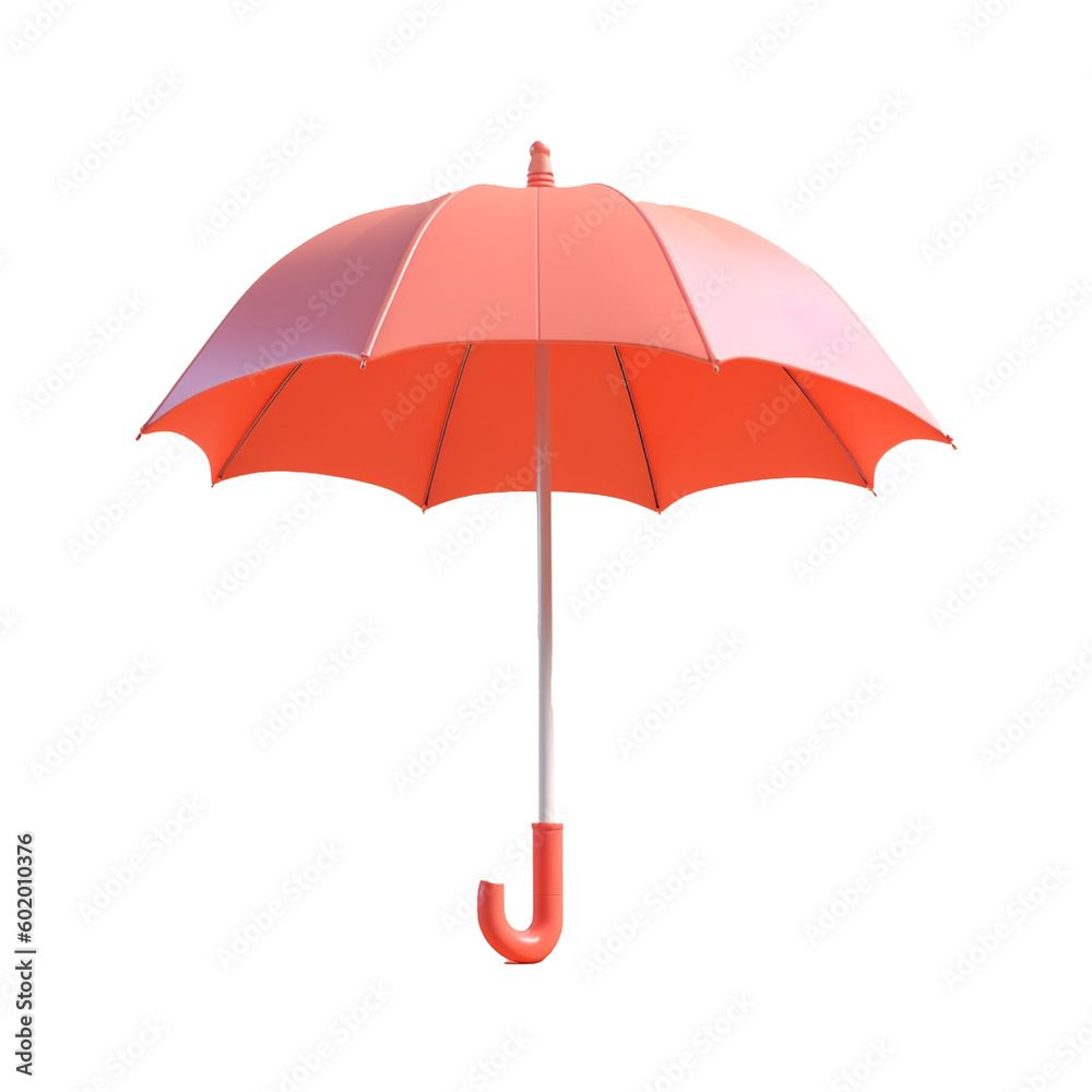 umbrella in 3D style trending color palette with Generative AI