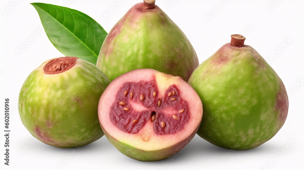 Guava Isolated on Transparent Background, Generative AI Guava Isolated on Transparent Background, Generative AI