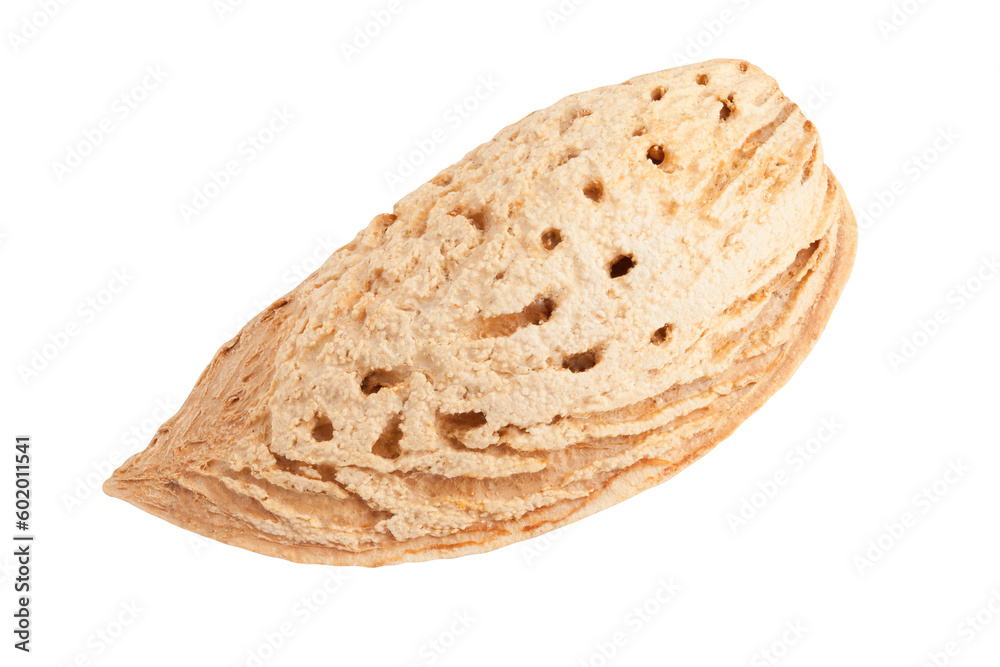 almond isolated on white background, full depth of field