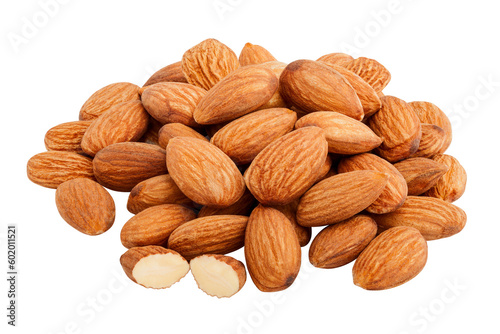 almond isolated on white background, full depth of field