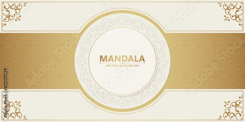 Luxury ornamental mandala background with arabic islamic east pattern style premium