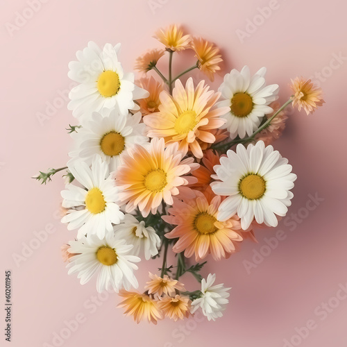 Daisies Flower Bouquet. Generative AI