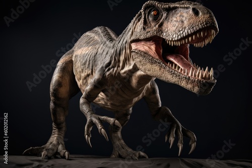 Tyrannosaurus rex 3d render. Generative AI.