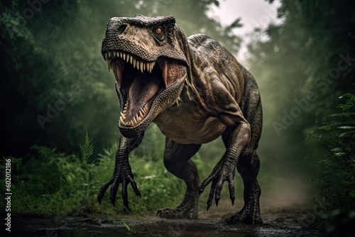 Tyrannosaurus rex 3d render. Generative AI. © hugo